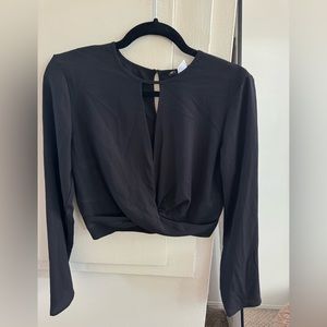 Women's Black Crop Top